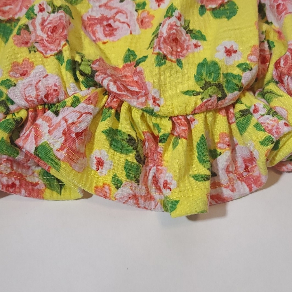 Yellow floral top with matching headband 💛 - Picture 3 of 9